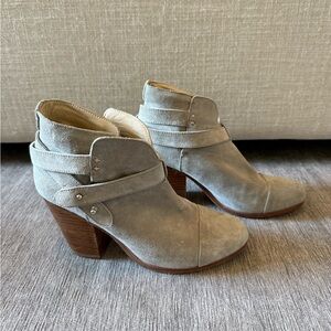 rag & bone Gray Suede Ankle Boots